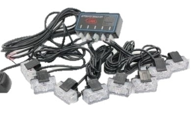 WIT bumper flitsers 8 X 2 LED zwaailicht 12v WIT bumper flitsers 8 X 2 LED zwaailicht 12v